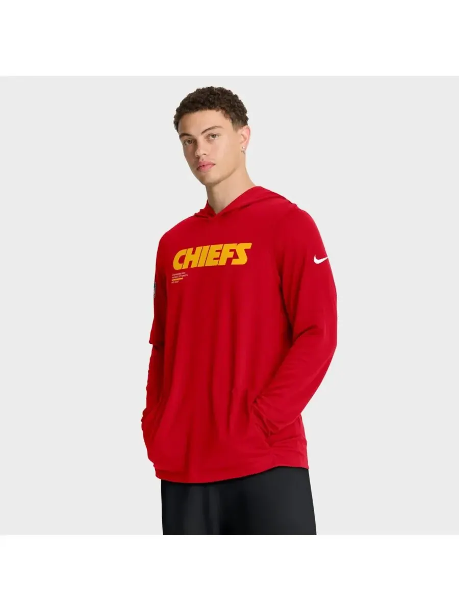 Nike Мужская красная толстовка с длинными рукавами Kansas City Chiefs Big Tall Sideline Performance — изображение 1 из 5
