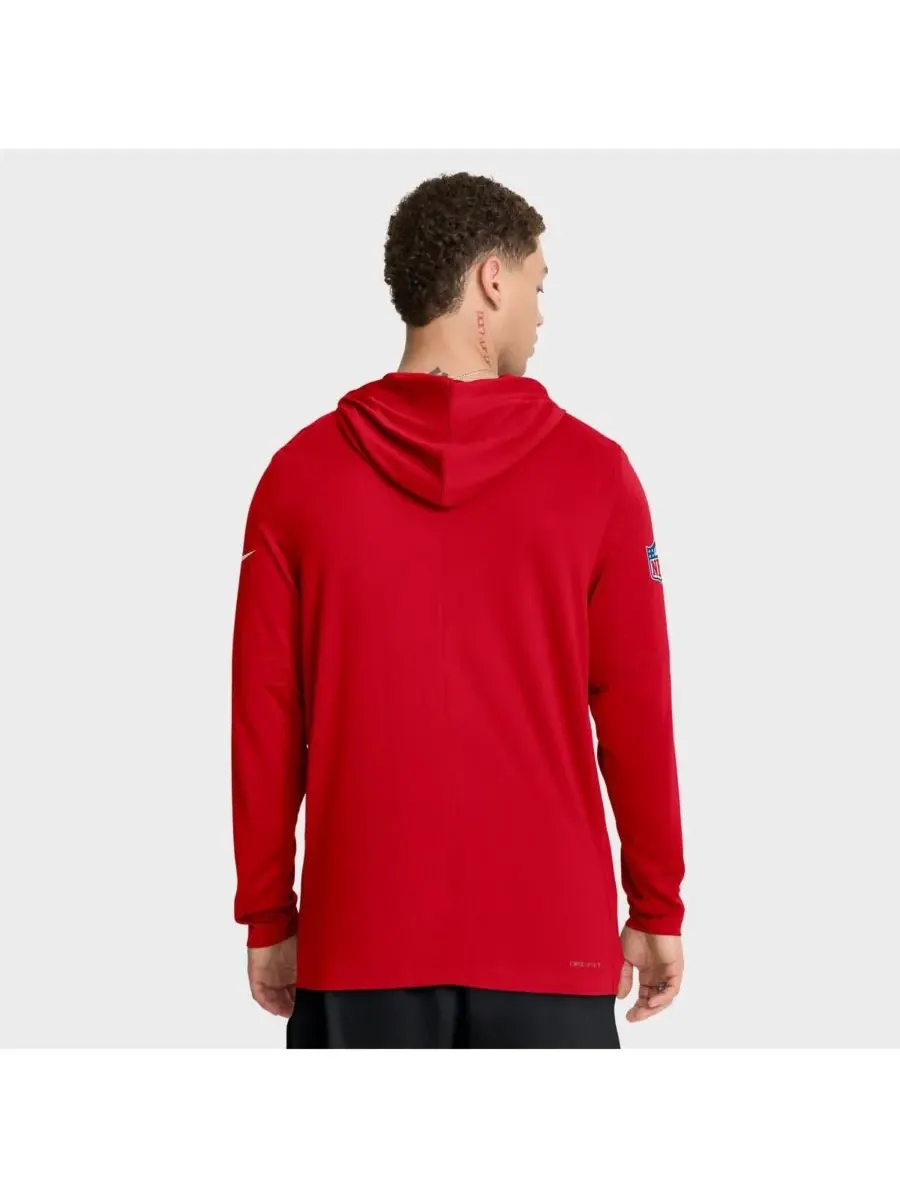 Nike Мужская красная толстовка с длинными рукавами Kansas City Chiefs Big Tall Sideline Performance — изображение 2 из 5