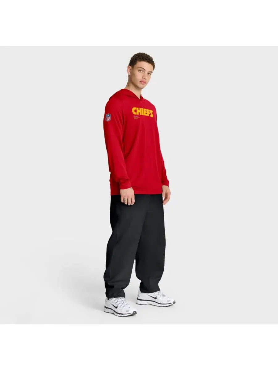 Nike Мужская красная толстовка с длинными рукавами Kansas City Chiefs Big Tall Sideline Performance — изображение 3 из 5