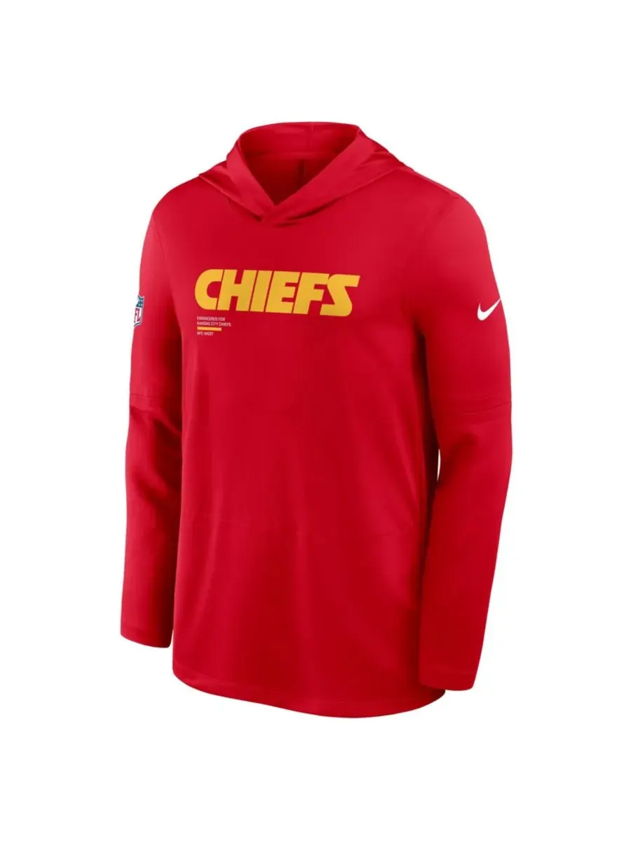Nike Мужская красная толстовка с длинными рукавами Kansas City Chiefs Big Tall Sideline Performance — изображение 5 из 5