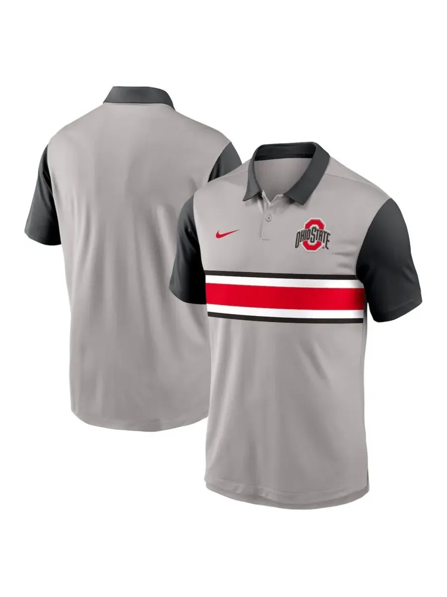 Nike Мужская серо-черная поло-рубашка Ohio State Buckeyes Vapor Performance — изображение 1 из 3, серый черный