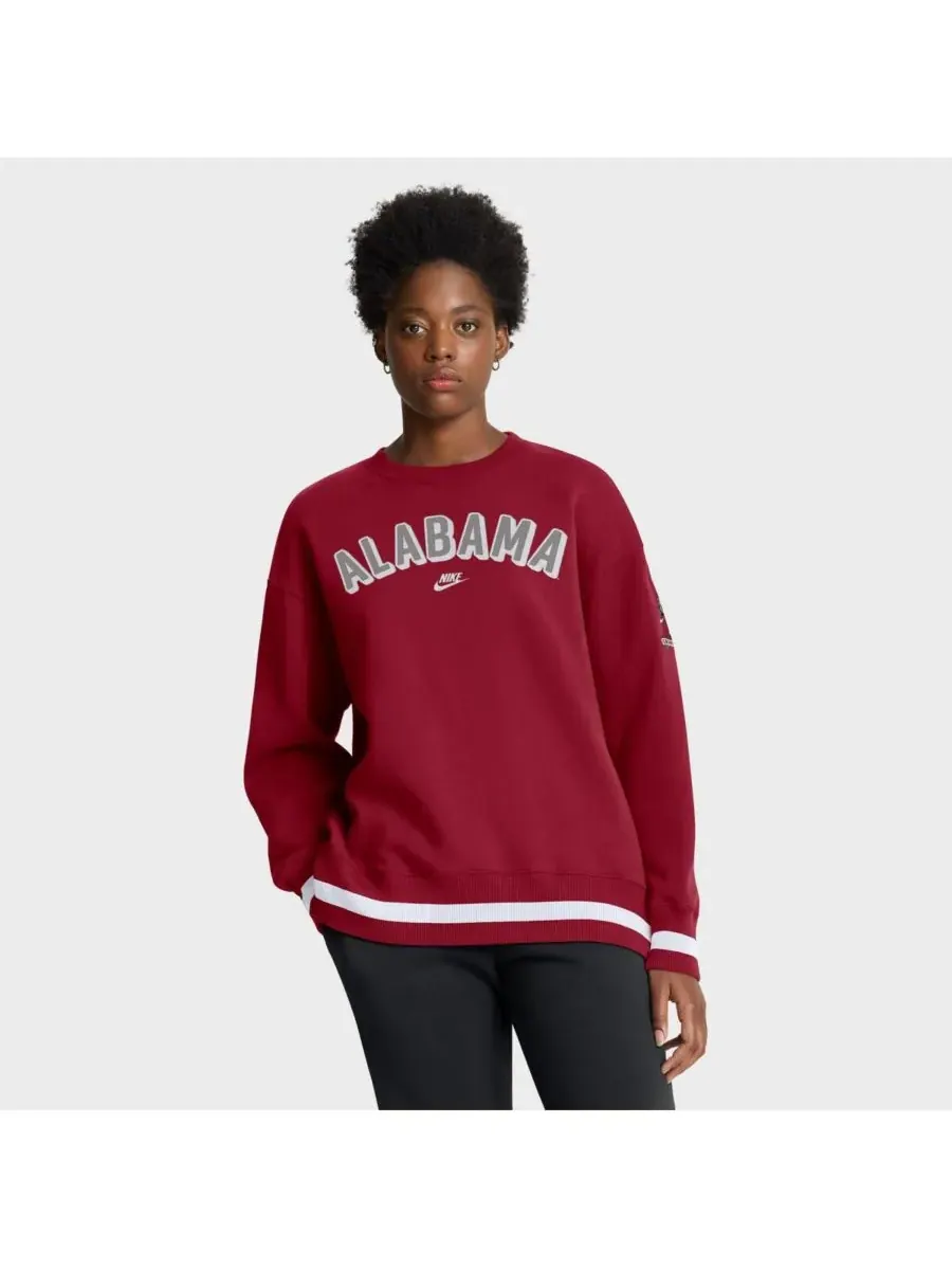 Nike Женская толстовка Crimson Alabama Crimson Tide Oversized Legacy Phoenix — изображение 1 из 5, красный