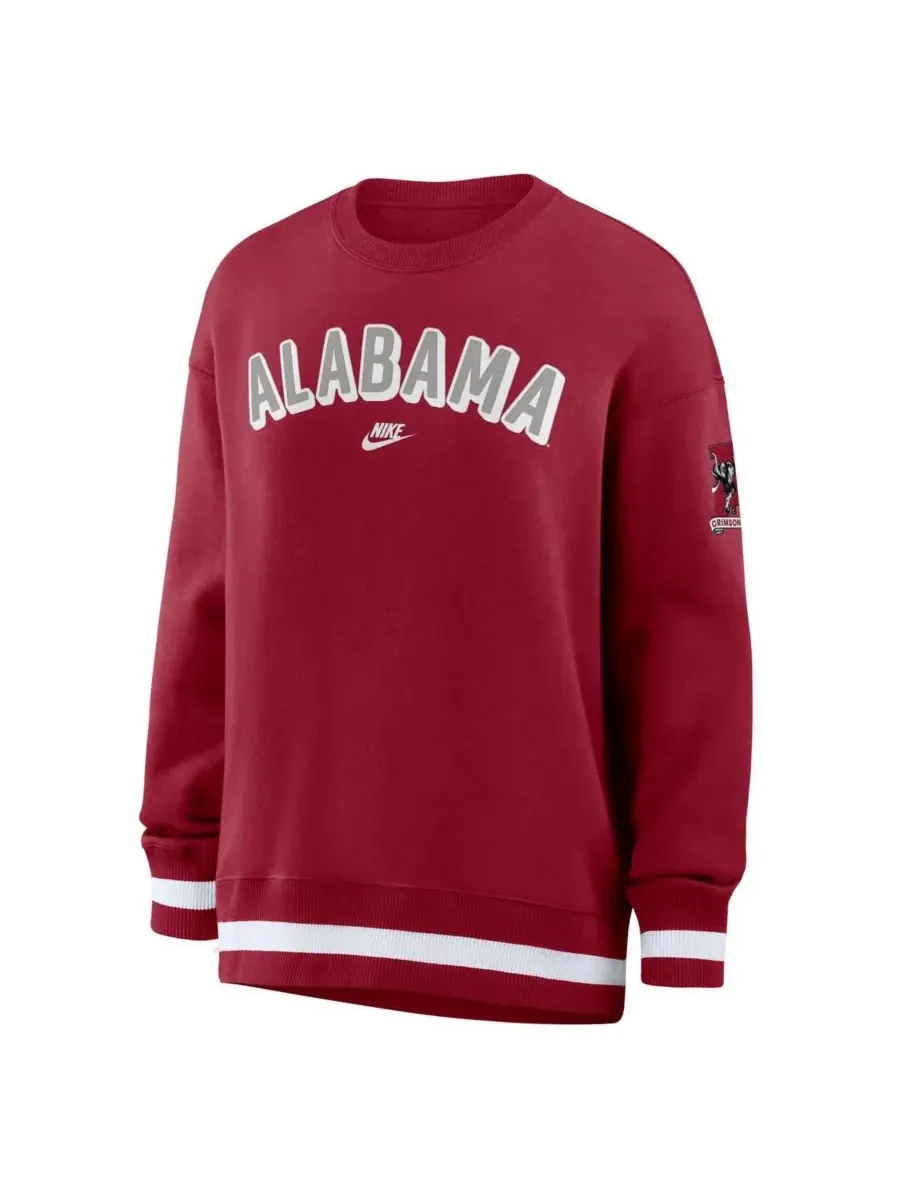 Nike Женская толстовка Crimson Alabama Crimson Tide Oversized Legacy Phoenix — изображение 4 из 5, красный