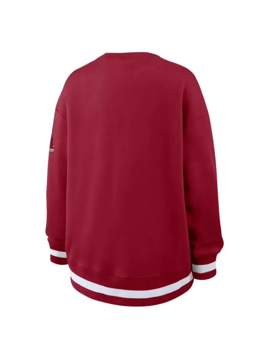 Nike Женская толстовка Crimson Alabama Crimson Tide Oversized Legacy Phoenix — изображение 5 из 5, красный