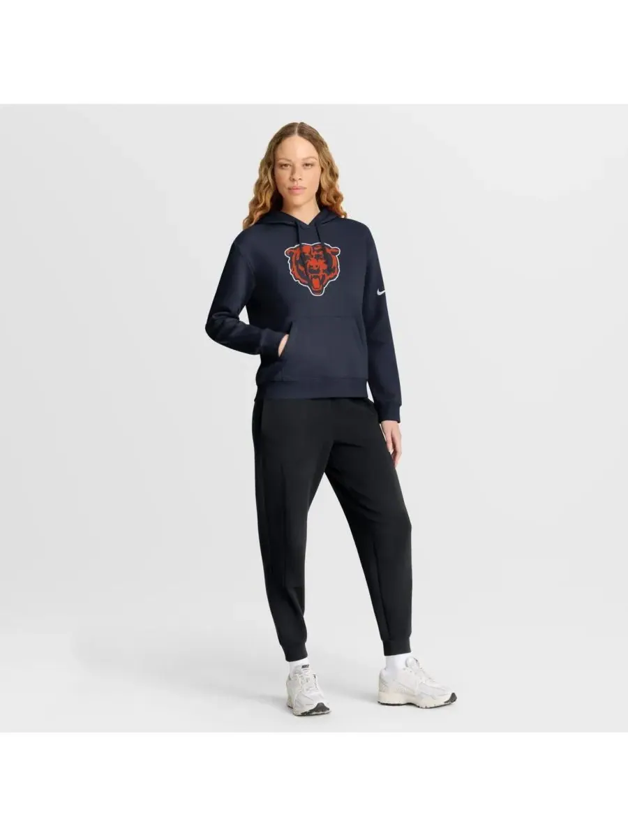Nike Женская флисовая толстовка с капюшоном темно-синего цвета с символикой клуба «Чикаго Беарз» — изображение 3 из 3
