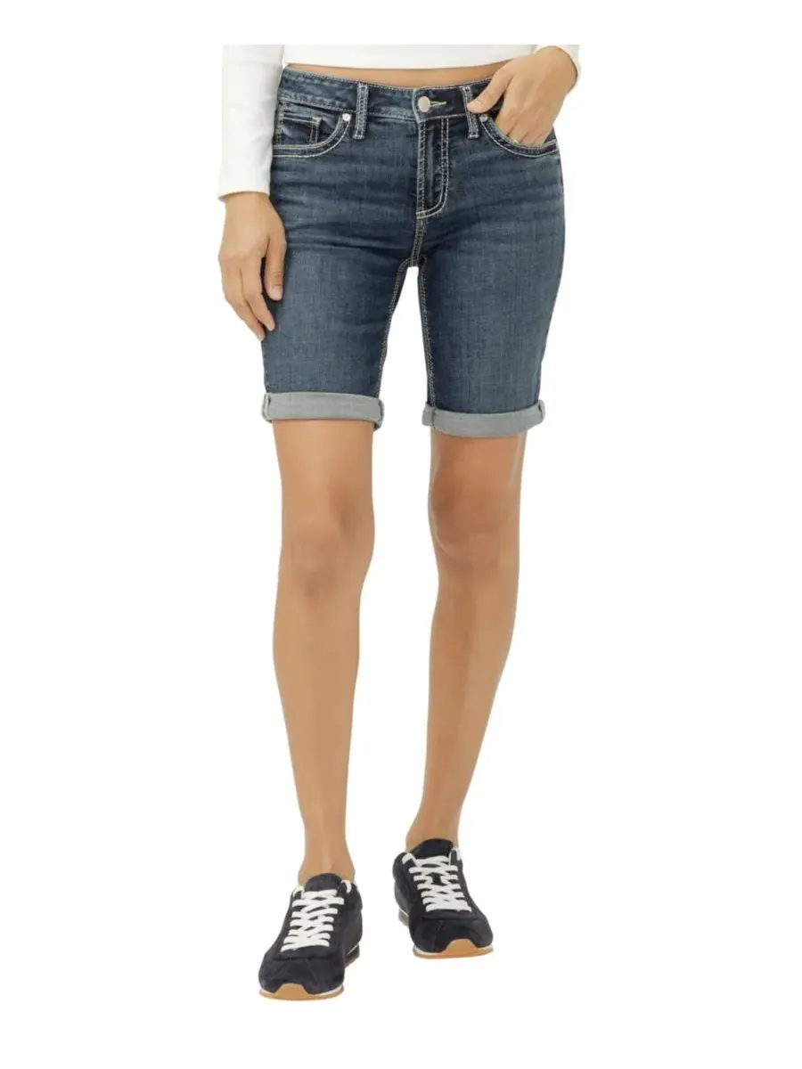 Женские шорты-бермуды Suki Mid-Rise Luxe Stretch Silver Jeans Co., Fort Myers