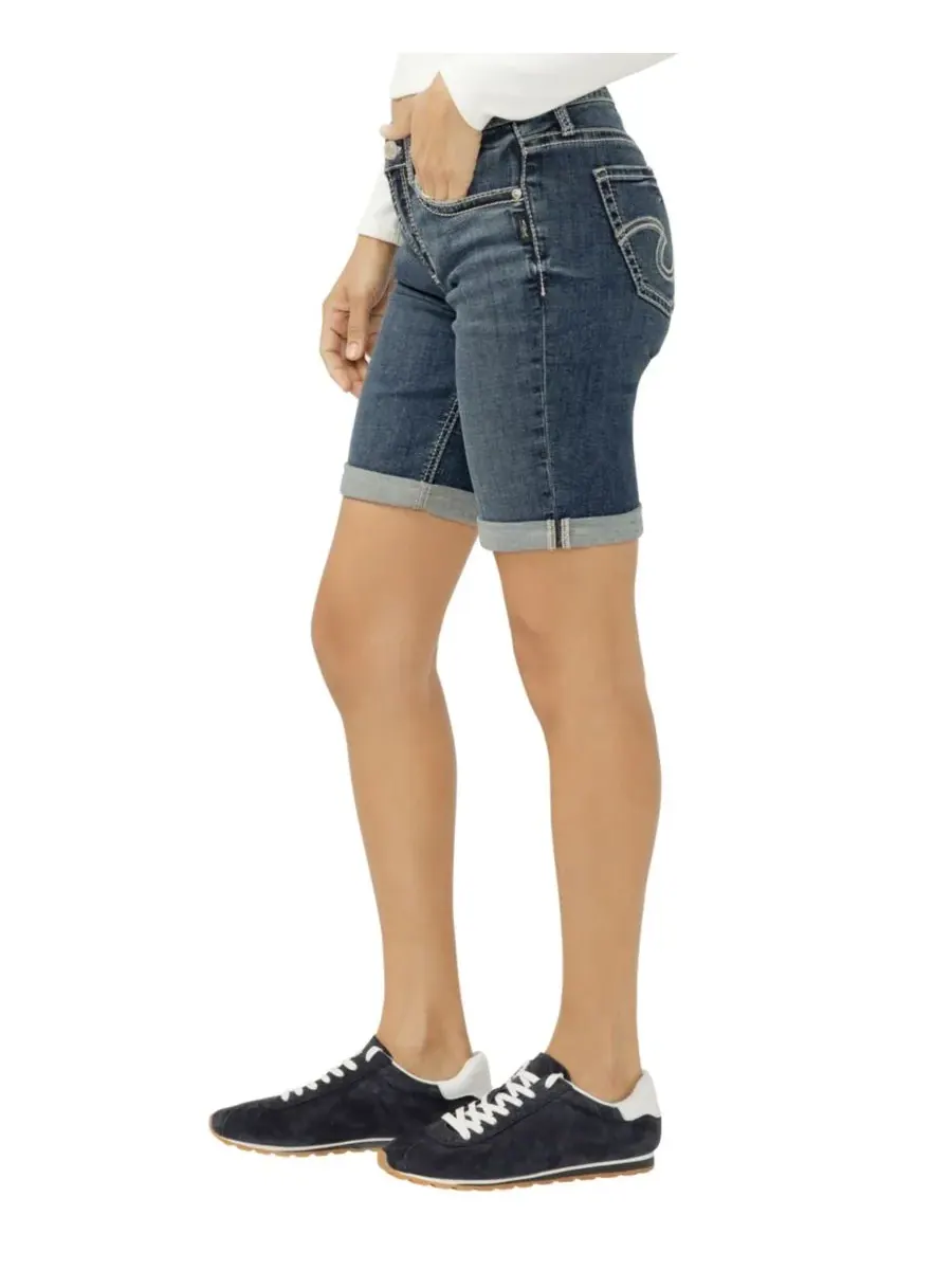 Женские шорты-бермуды Suki Mid-Rise Luxe Stretch Silver Jeans Co., Fort Myers — изображение 2 из 4