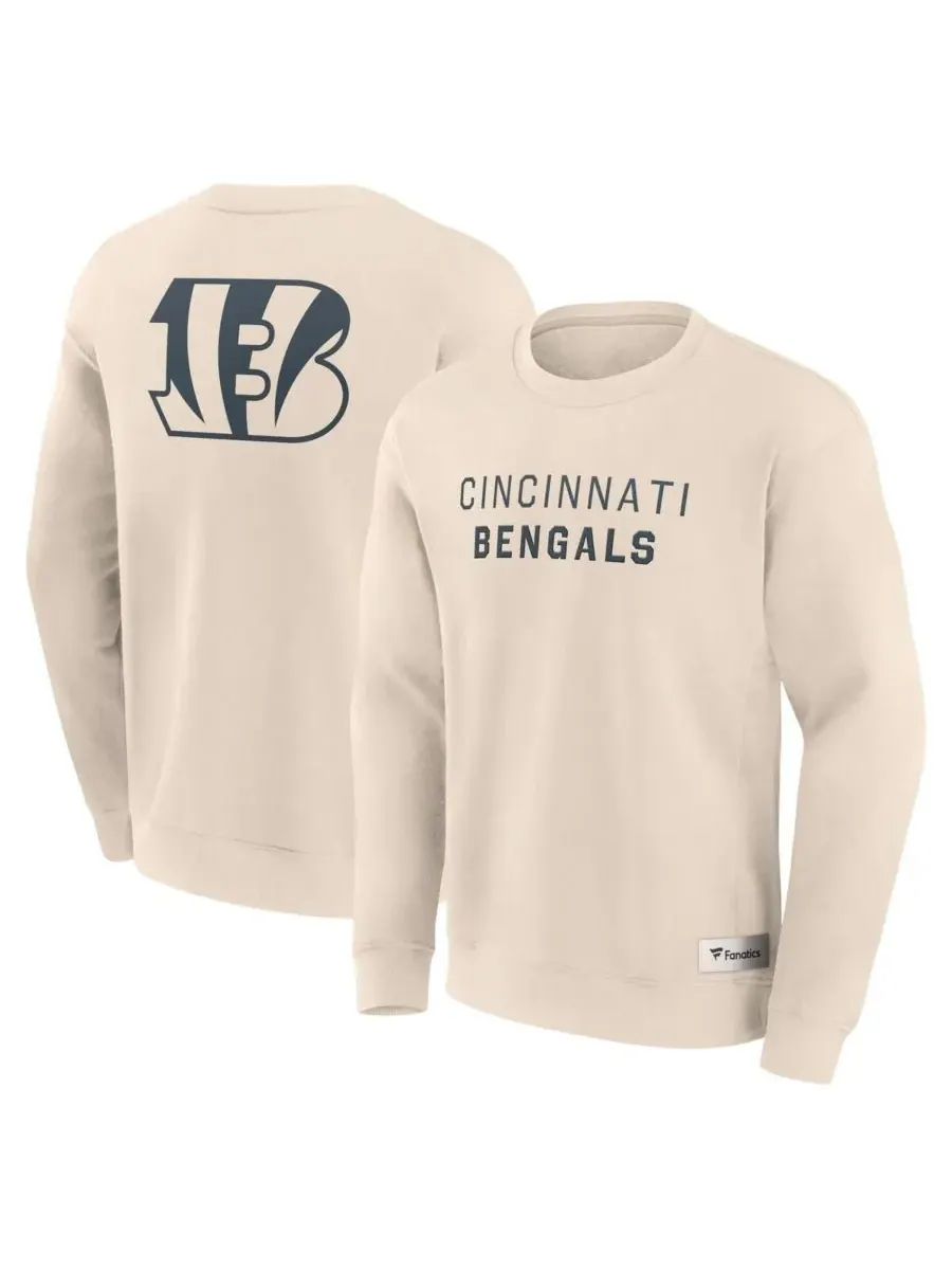 Fanatics Мужская кремовая толстовка с надписью Cincinnati Bengals Elements Future Ground — изображение 1 из 3, бежевый