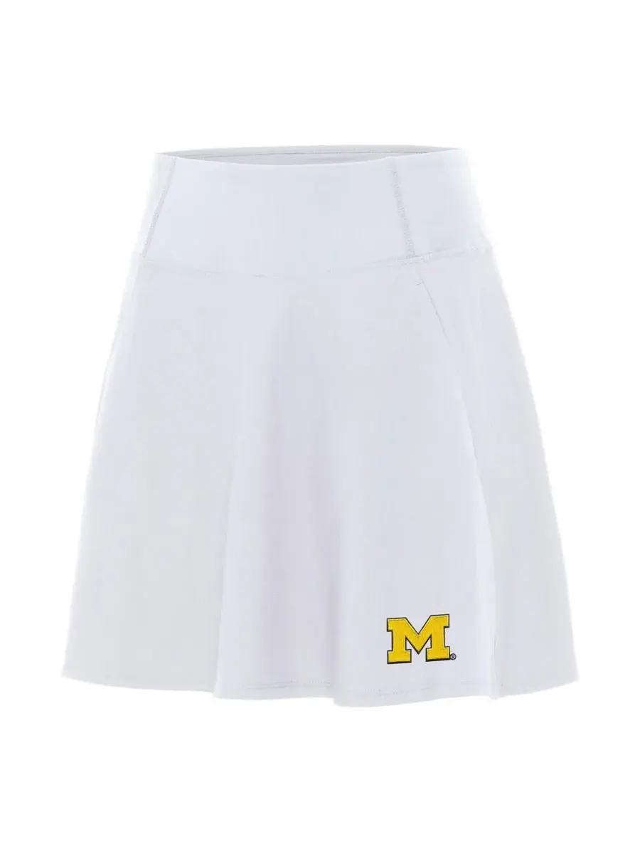 Antigua Женская белая юбка-шорты Michigan Wolverines Chip Skort — изображение 1 из 1, белый