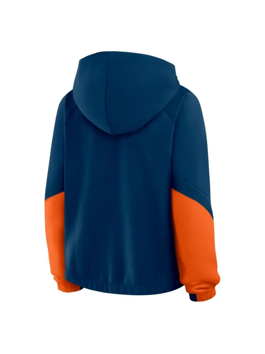 Fanatics Женская темно-синяя толстовка с капюшоном Chicago Bears Oversized Redzone Bubble Screen — изображение 2 из 3