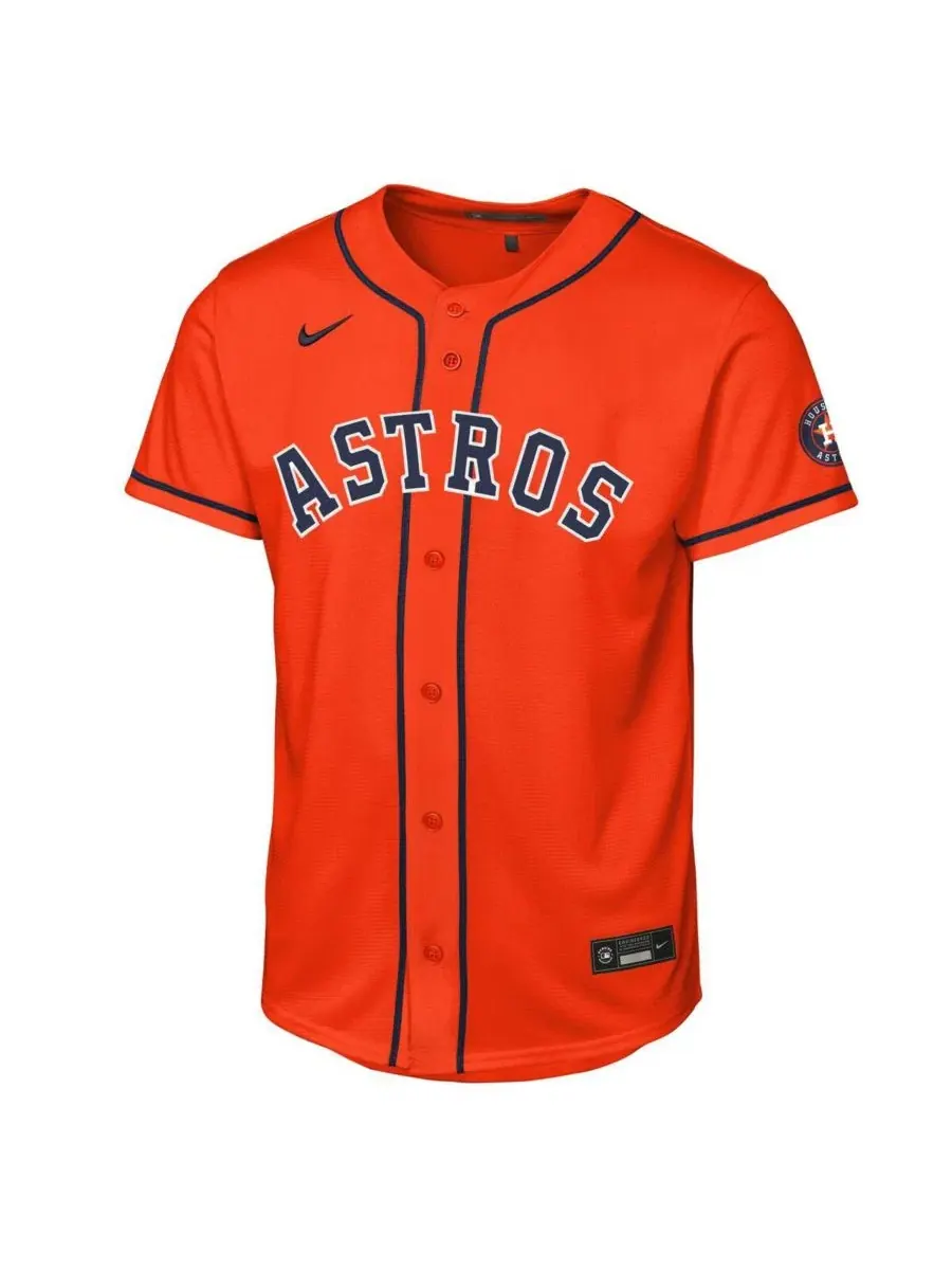 Альтернативная стадионная футболка Houston Astros оранжевого цвета для мальчиков и девочек Nike — изображение 2 из 3