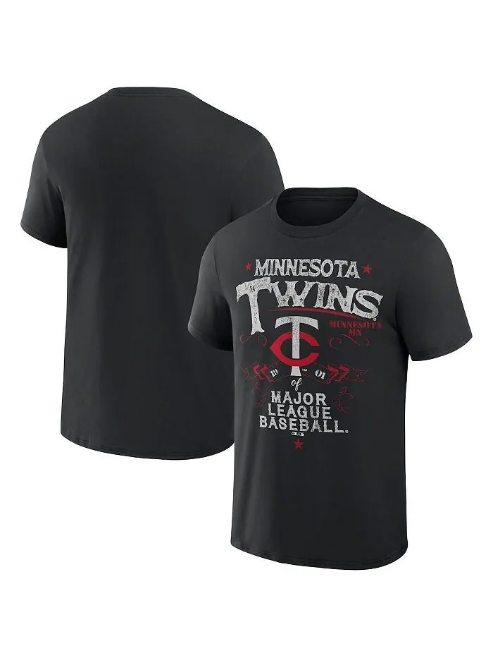 Мужская футболка Darius Rucker Collection by Black Minnesota Twins Beach Splatter Fanatics — изображение 1 из 3, черный