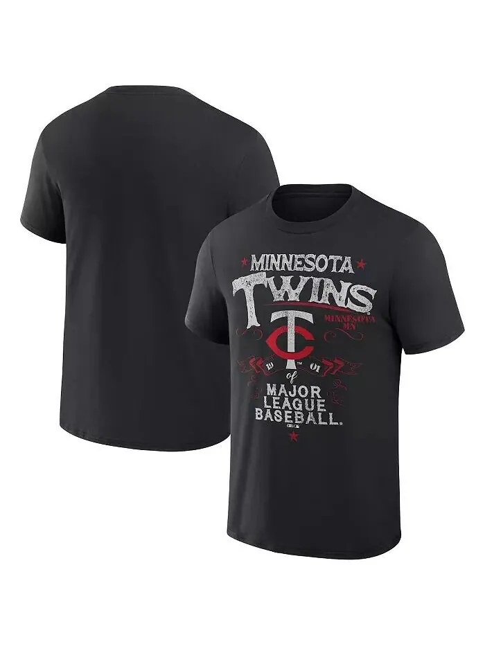 Мужская футболка Darius Rucker Collection by Black Minnesota Twins Beach Splatter Fanatics — изображение 1 из 3