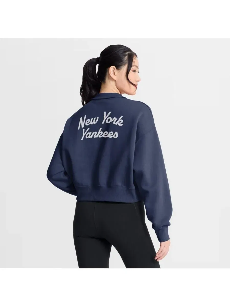 Свитшот с полузастежкой-молнией Phoenix Fleece New York Yankees Nike — изображение 4 из 4, темно-синий
