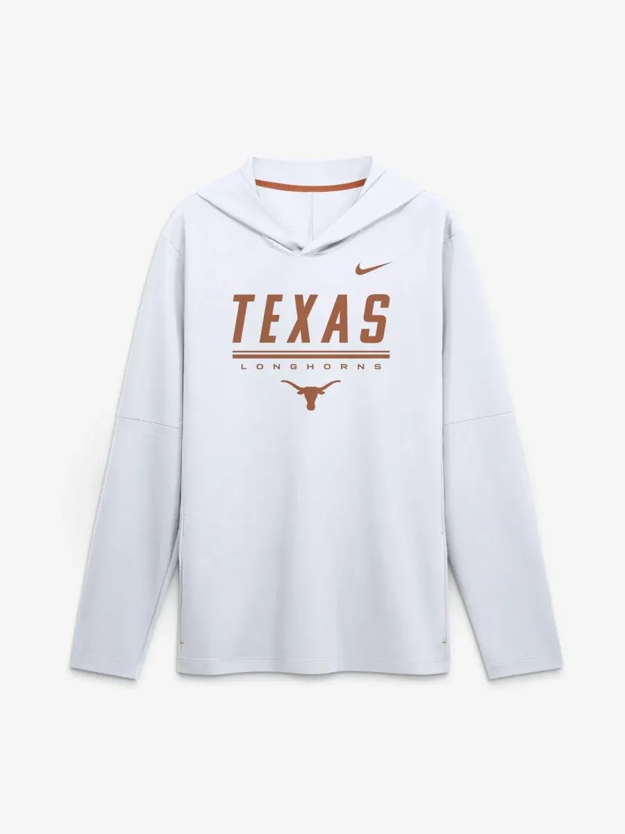 Футболка с капюшоном и длинным рукавом с принтом Texas Longhorns 2026 Sideline Lightweight Dri-FIT — изображение 1 из 2