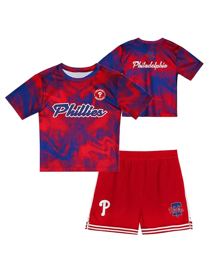 Детский набор из 2 предметов Philadelphia Phillies Pinch Hitter Infielder: футболка и шорты (цвет: — изображение 1 из 5