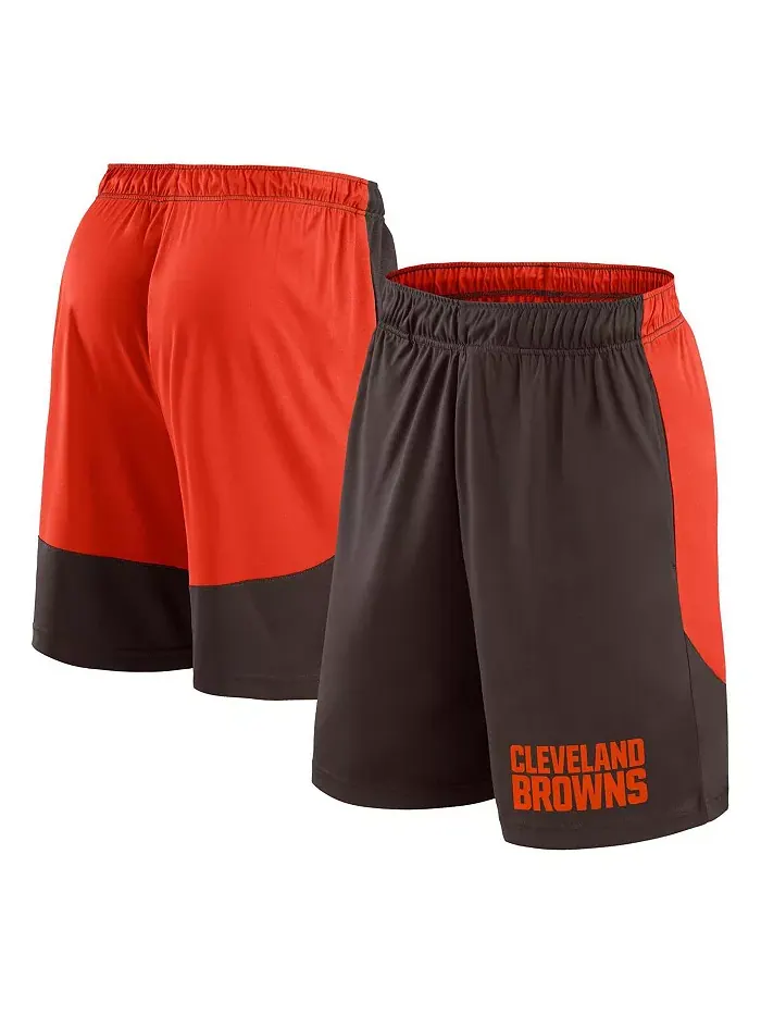 Мужские шорты Cleveland Browns Launch коричневые/красные Fanatics — изображение 1 из 3