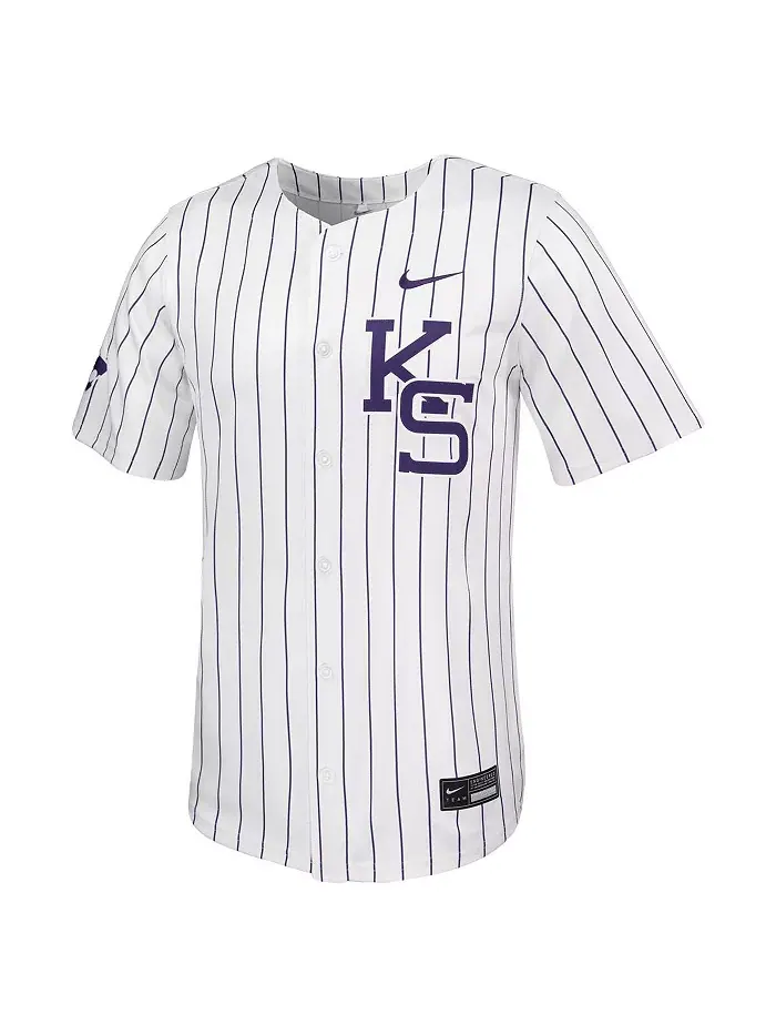 Мужская белая бейсбольная джерси Kansas State Wildcats Limited Nike — изображение 3 из 3