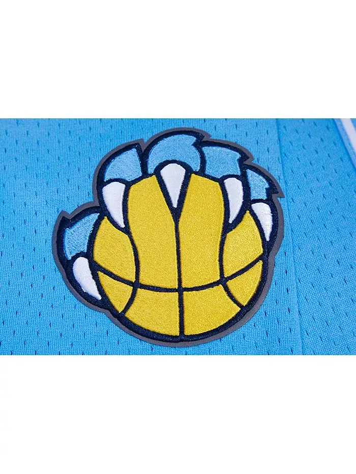 Мужская бейсбольная рубашка на пуговицах Ja Morant Memphis Grizzlies в синем цвете из капсульной — изображение 4 из 4