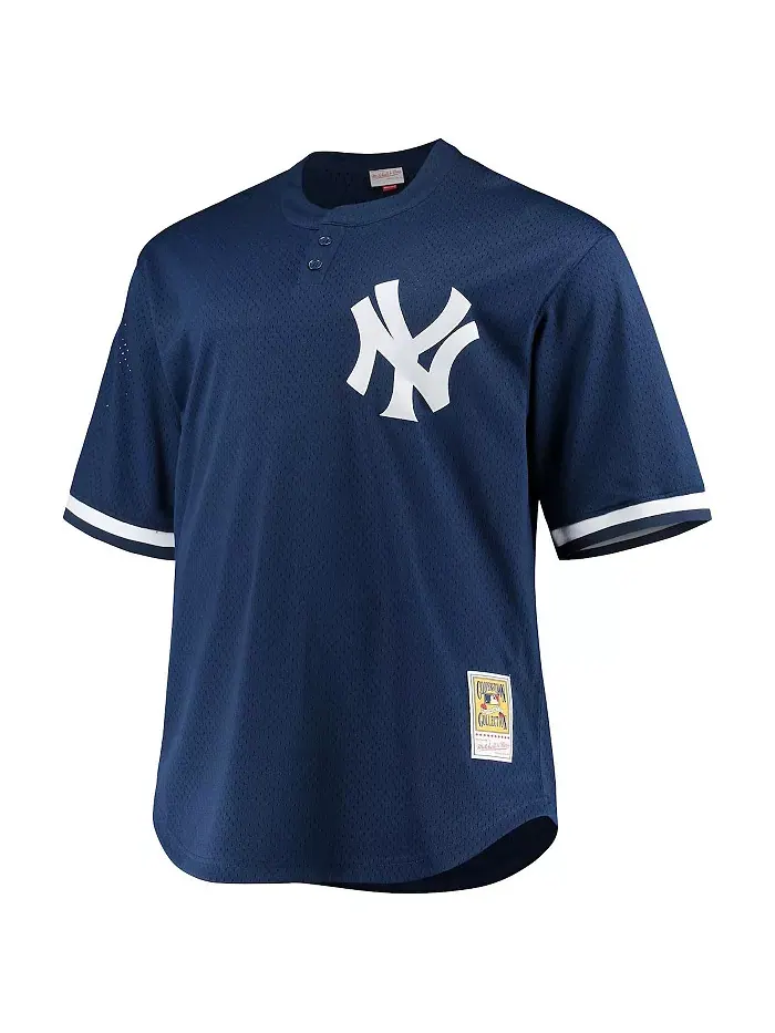 Мужская бейсбольная тренировочная реплика джерси игрока Derek Jeter в синем цвете New York Yankees — изображение 3 из 3