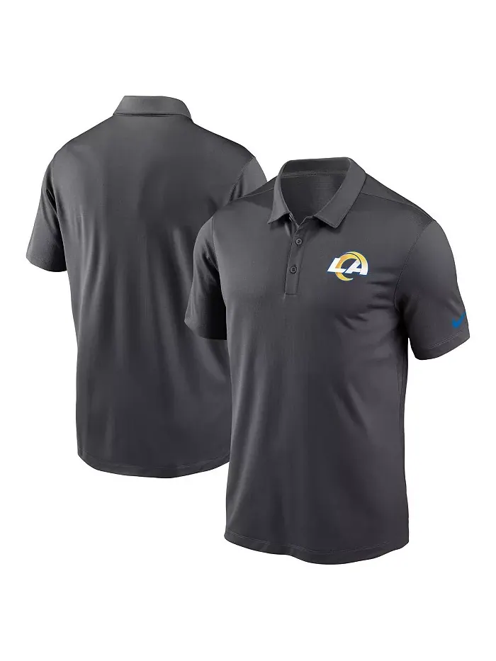 Мужская антрацитовая поло с логотипом команды Los Angeles Rams для активного образа жизни Nike — изображение 1 из 3