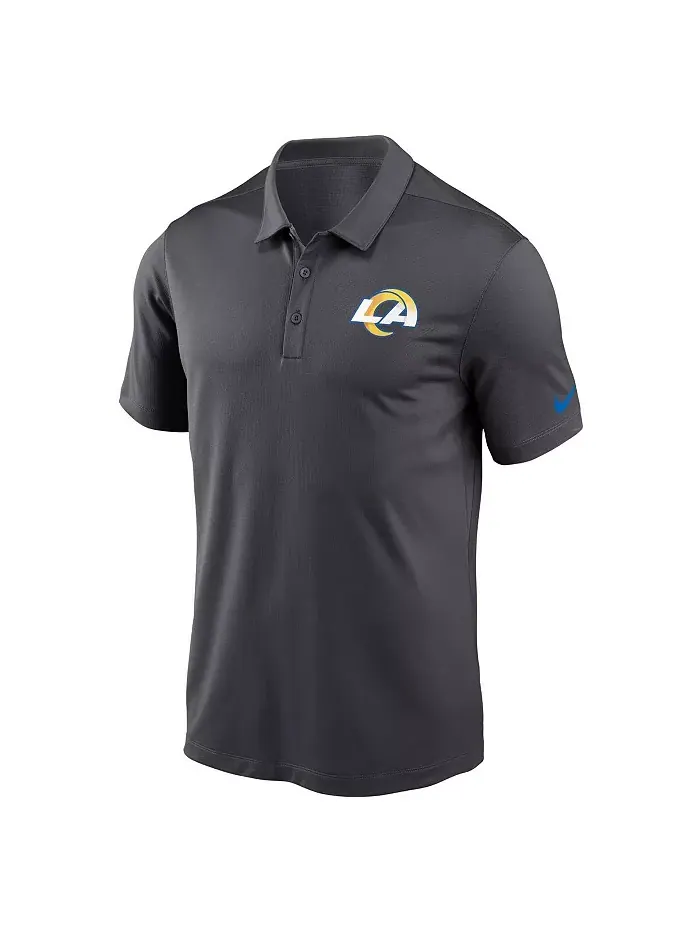 Мужская антрацитовая поло с логотипом команды Los Angeles Rams для активного образа жизни Nike — изображение 2 из 3