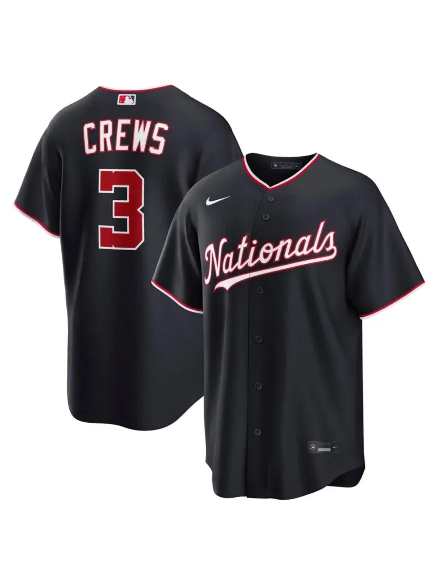 Реплика джерси Dylan Crews Navy Washington Nationals Alternate Nike — изображение 1 из 3, темно-синий