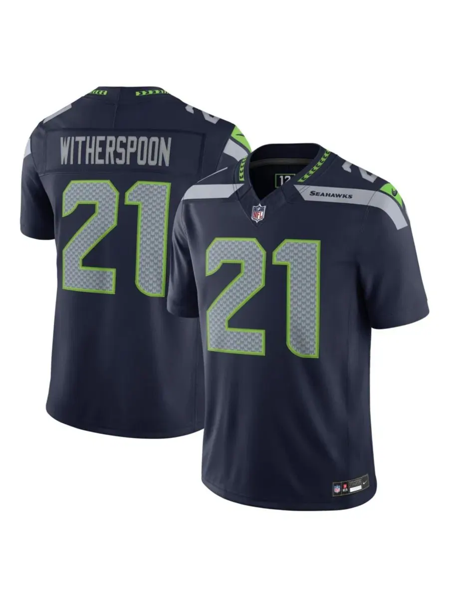 Футболка Nike Devon Witherspoon Vapor F.U.S.E. Stitched Limited Jersey — изображение 1 из 3, темно-синий
