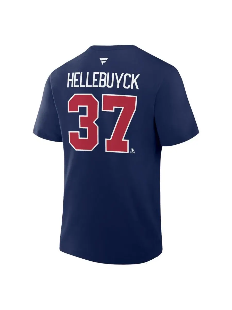 Футболка с длинным рукавом Connor Hellebuyck Fanatics — изображение 3 из 3, темно-синий