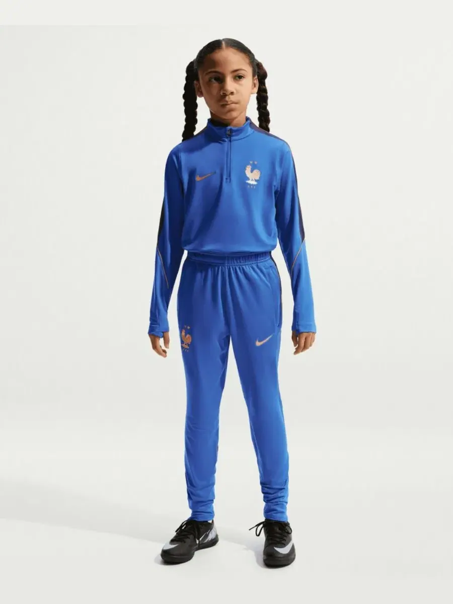 Тренировочная толстовка France National Team 2026 Strike с длинным рукавом Nike — изображение 2 из 5, синий