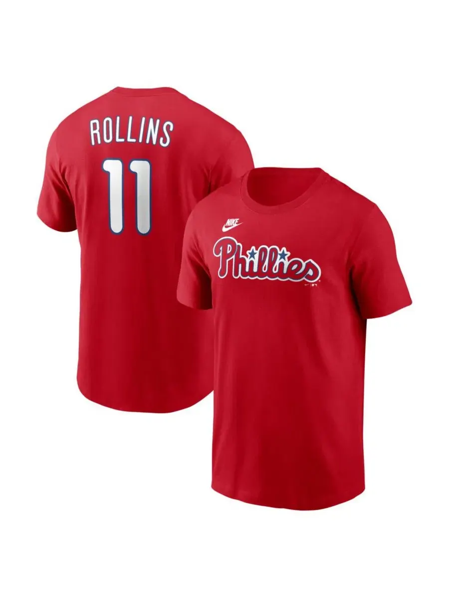 Футболка с коротким рукавом с принтом Jimmy Rollins Red Nike — изображение 1 из 3, красный