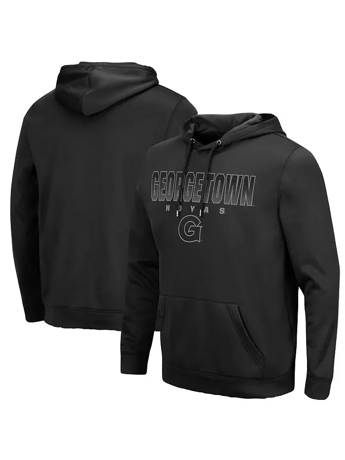 Мужская черная толстовка с капюшоном Georgetown Hoyas Blackout 3.0 Colosseum — изображение 1 из 3