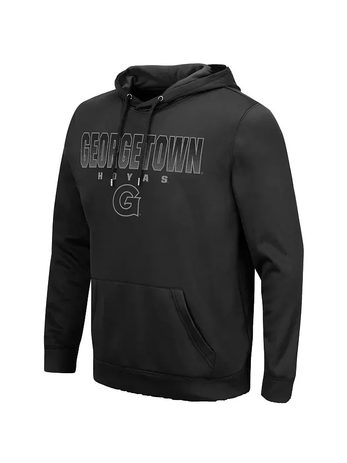Мужская черная толстовка с капюшоном Georgetown Hoyas Blackout 3.0 Colosseum — изображение 2 из 3