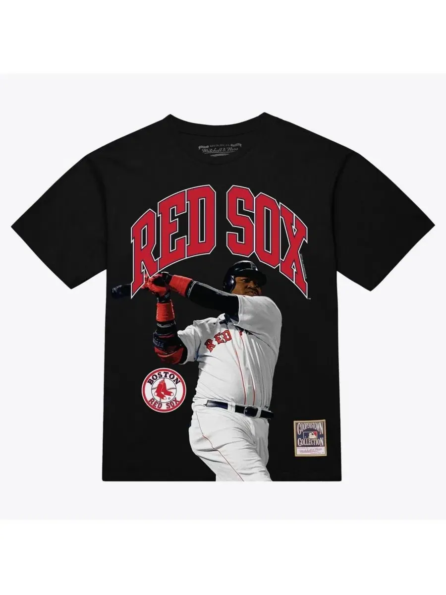 Футболка с длинным рукавом с принтом David Ortiz Photo Arch Mitchell & Ness — изображение 1 из 2, черный