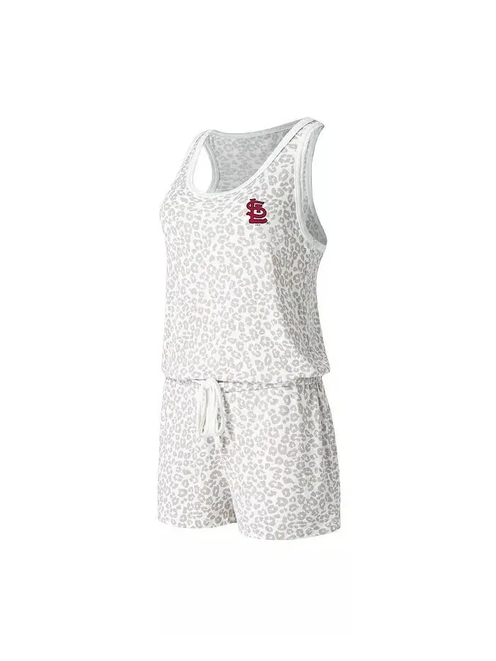 Женский кремовый трикотажный комбинезон St. Louis Cardinals Montana Hacci Concepts Sport