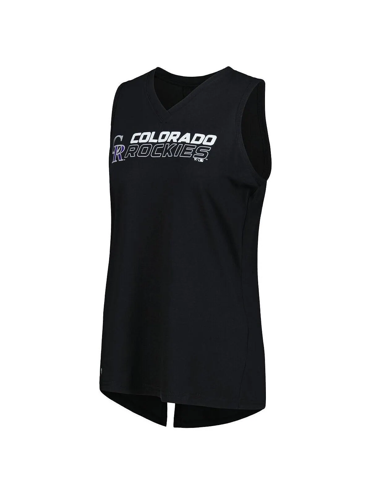Черная женская майка Colorado Rockies Paisley Chase с V-образным вырезом LevelWear — изображение 2 из 3, черный