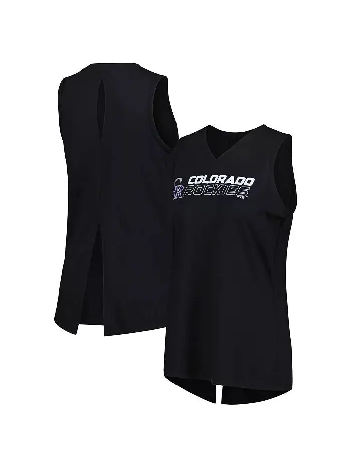 Черная женская майка Colorado Rockies Paisley Chase с v-образным вырезом Levelwear — изображение 1 из 3