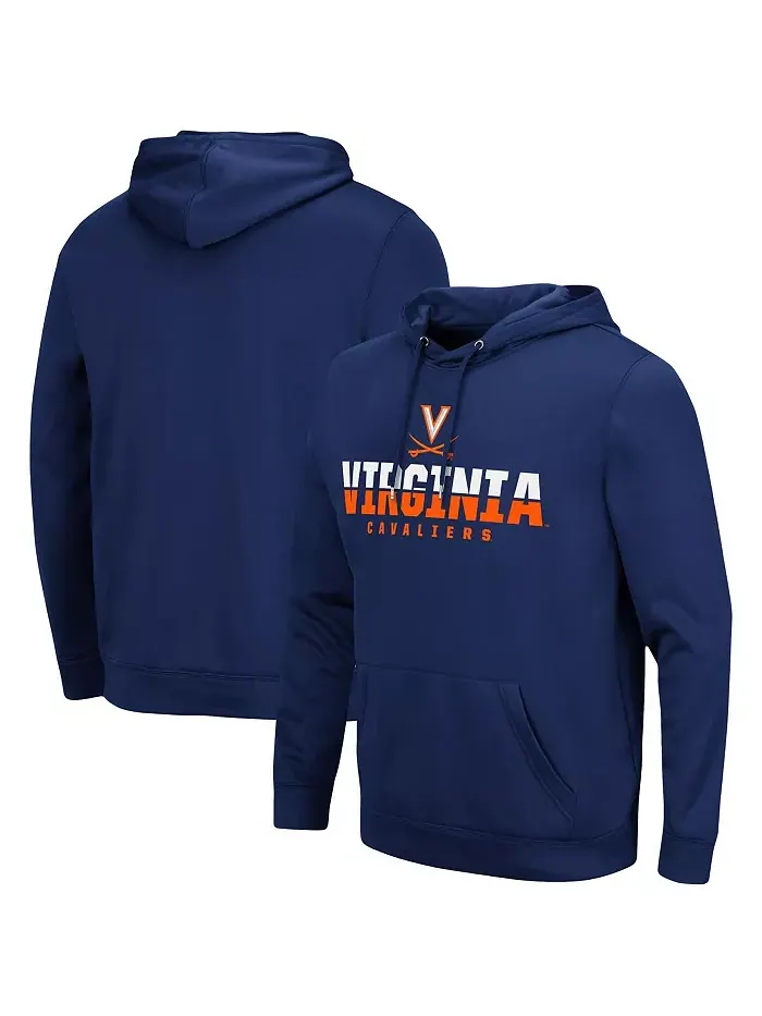 Мужской темно-синий худи Virginia Cavaliers Lantern с застежкой-молнией Colosseum