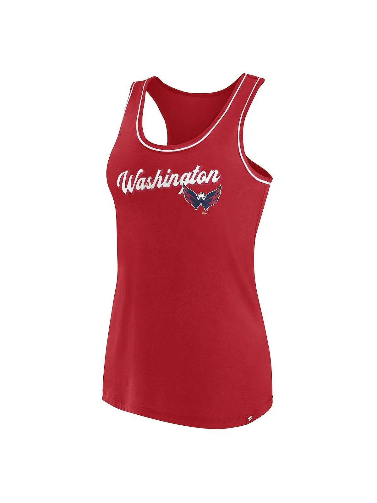 Женская красная майка с овальным вырезом и логотипом Washington Capitals Fanatics — изображение 2 из 3, красный
