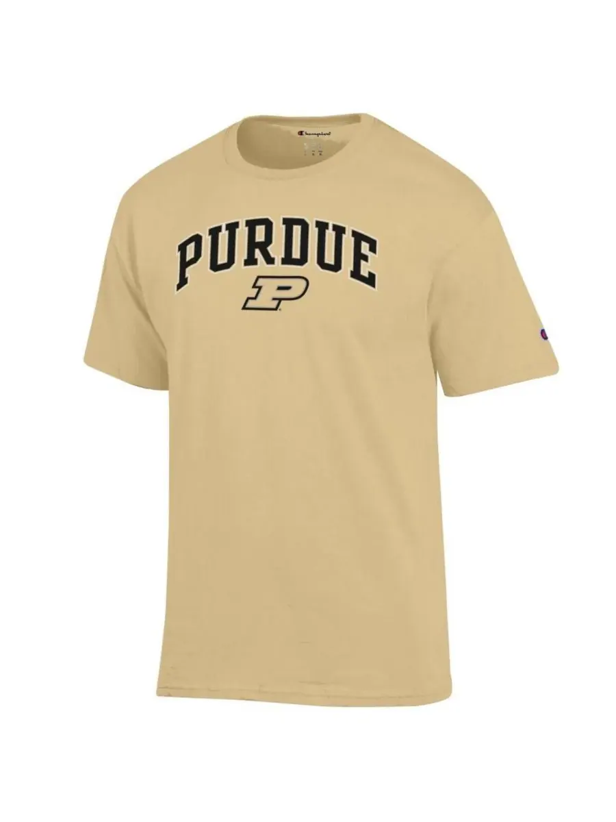 Мужская золотая футболка Purdue Boilermakers с логотипом в виде арки Champion — изображение 2 из 3, золото