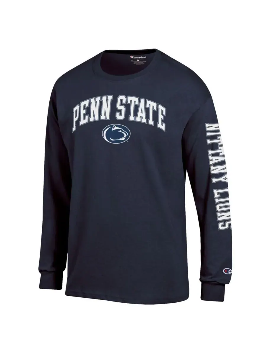 Champion Мужская темно-синяя футболка с длинным рукавом Penn State Nittany Lions Arch Over Logo — изображение 3 из 3