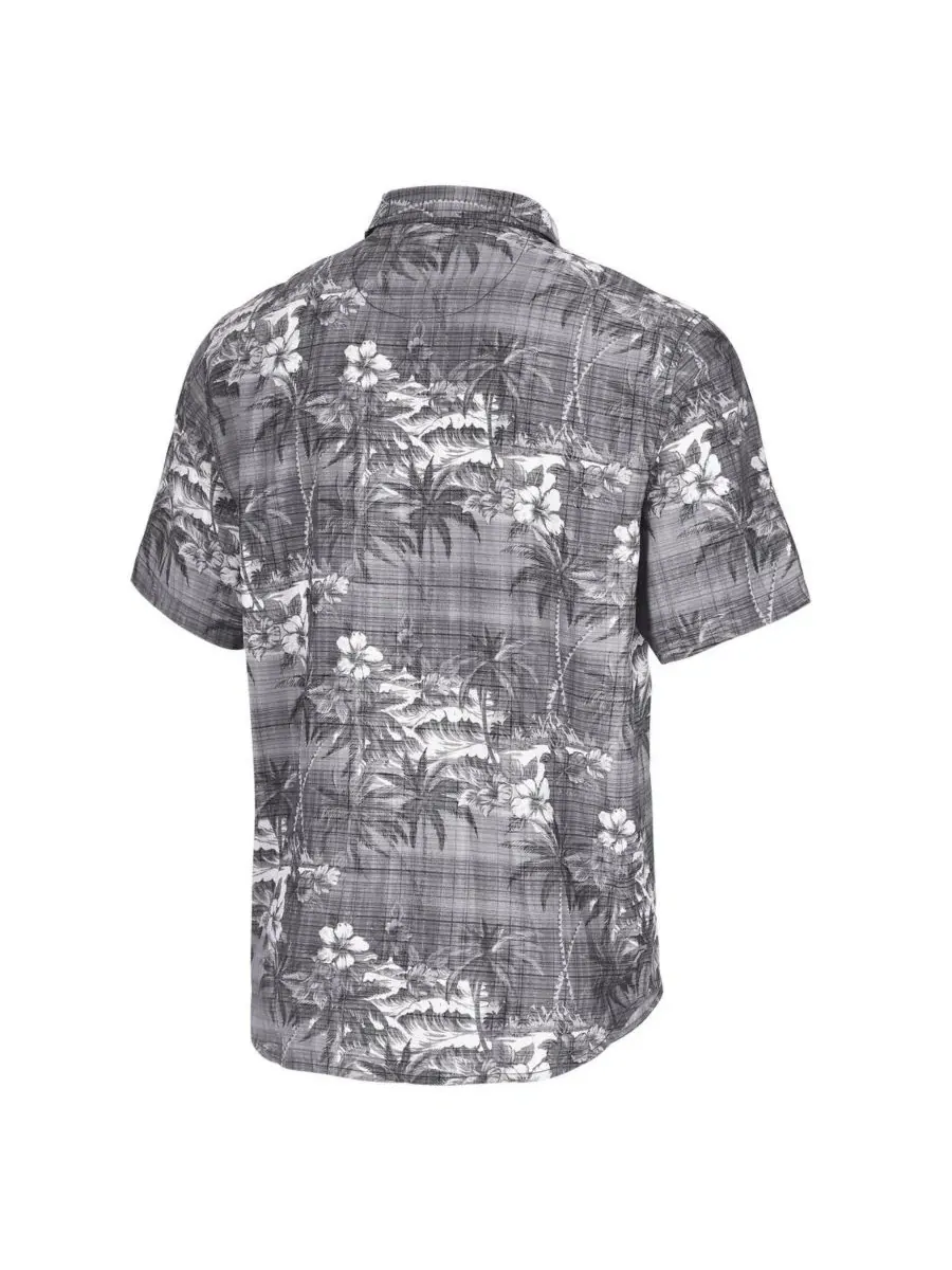 Tommy Bahama Мужская черная рубашка на пуговицах с символикой команды Las Vegas Raiders Coconut — изображение 3 из 3, черный