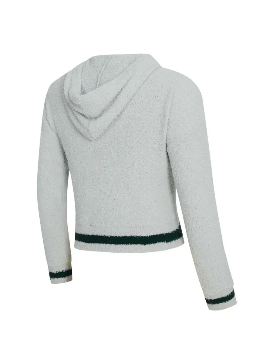 Concepts Sport Женский серый комплект из худи и шорт с длинными рукавами и символикой команды Green — изображение 3 из 3