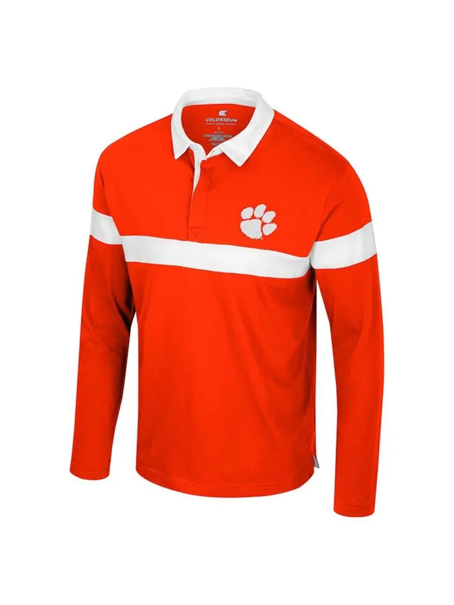 Colosseum Мужская оранжевая поло-рубашка с длинными рукавами Clemson Tigers Too Cool for School — изображение 3 из 3
