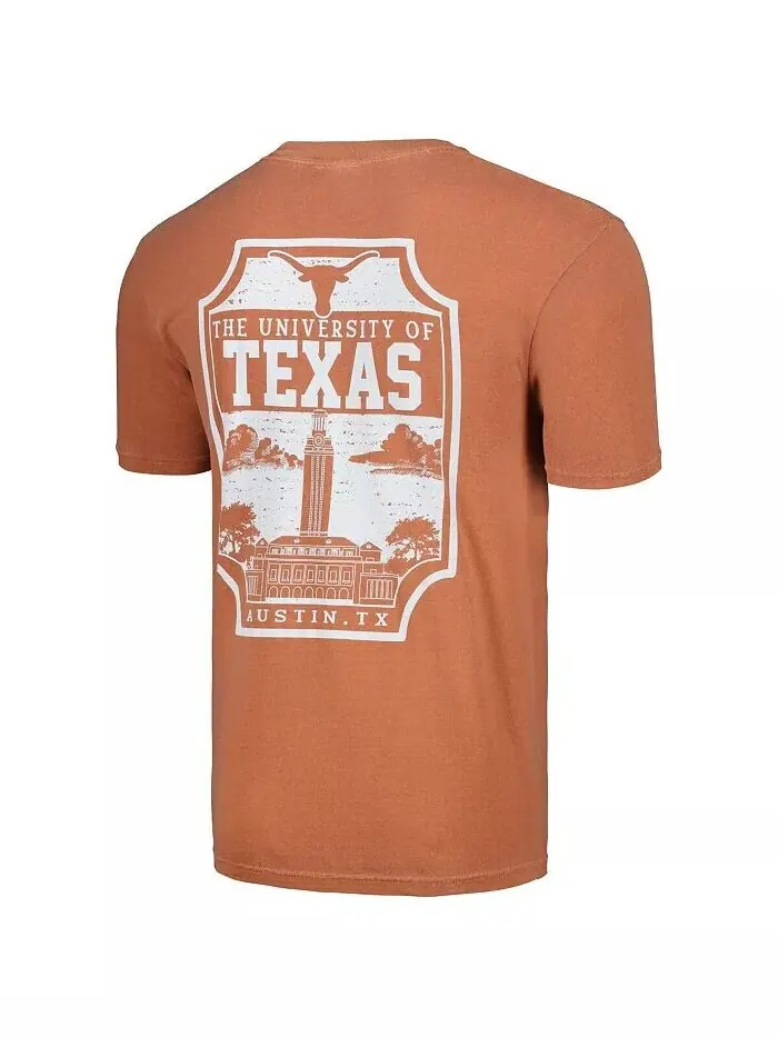 Мужская футболка Texas Orange Texas Longhorns Campus Badge Image One — изображение 2 из 3