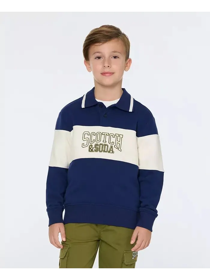 Рубашка-поло с рисунком из французского терри от SCOTCH & SODA Big Boys