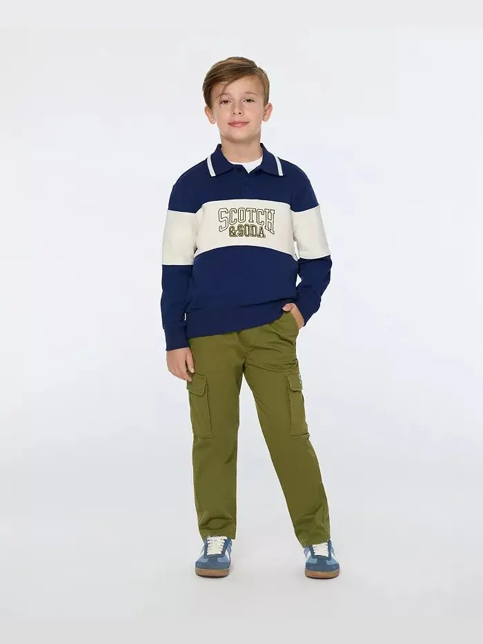 Рубашка-поло с рисунком из французского терри от SCOTCH & SODA Big Boys — изображение 2 из 6