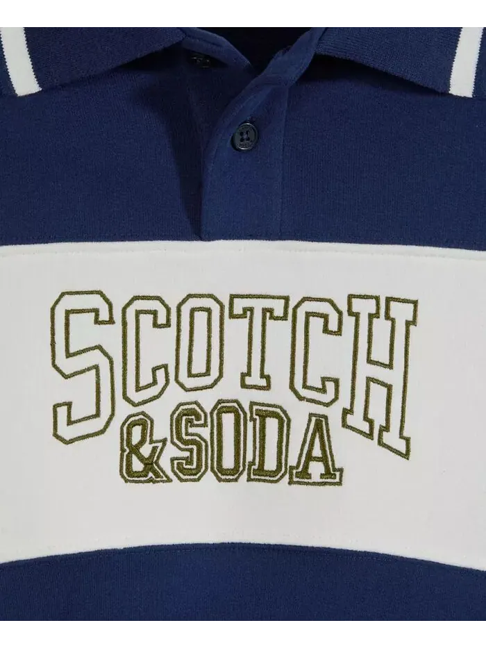 Рубашка-поло с рисунком из французского терри от SCOTCH & SODA Big Boys — изображение 4 из 6