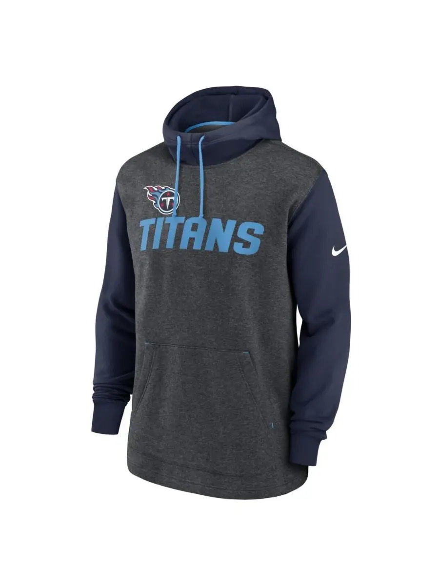 Nike Мужская толстовка с капюшоном Tennessee Titans Surrey Legacy, цвет меланж — изображение 2 из 3