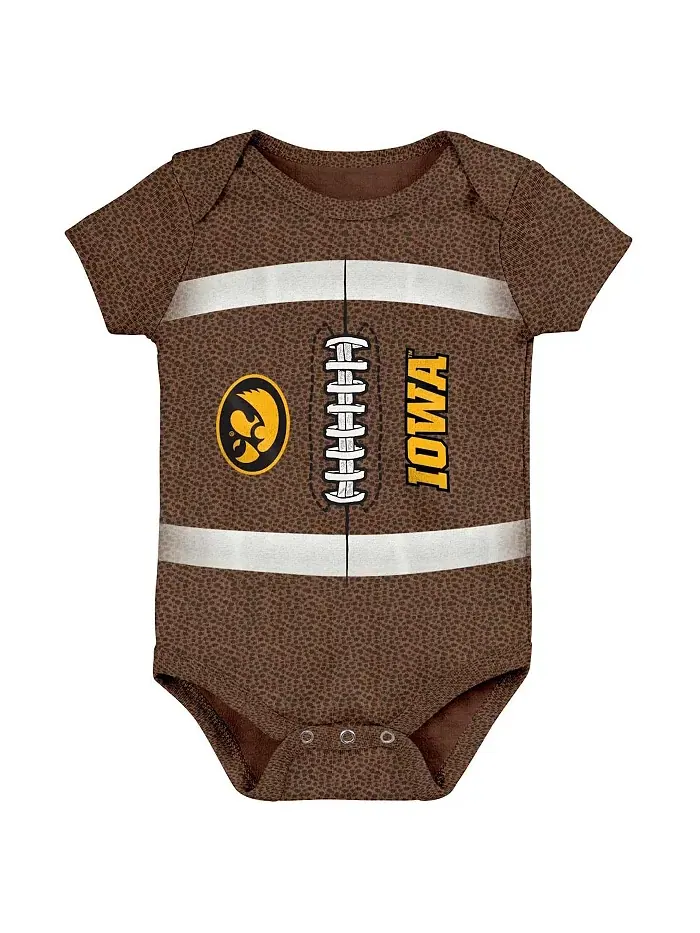 Боди для новорожденных и младенцев (мальчиков и девочек) Iowa Hawkeyes "Catch Me" в коричневом — изображение 1 из 1